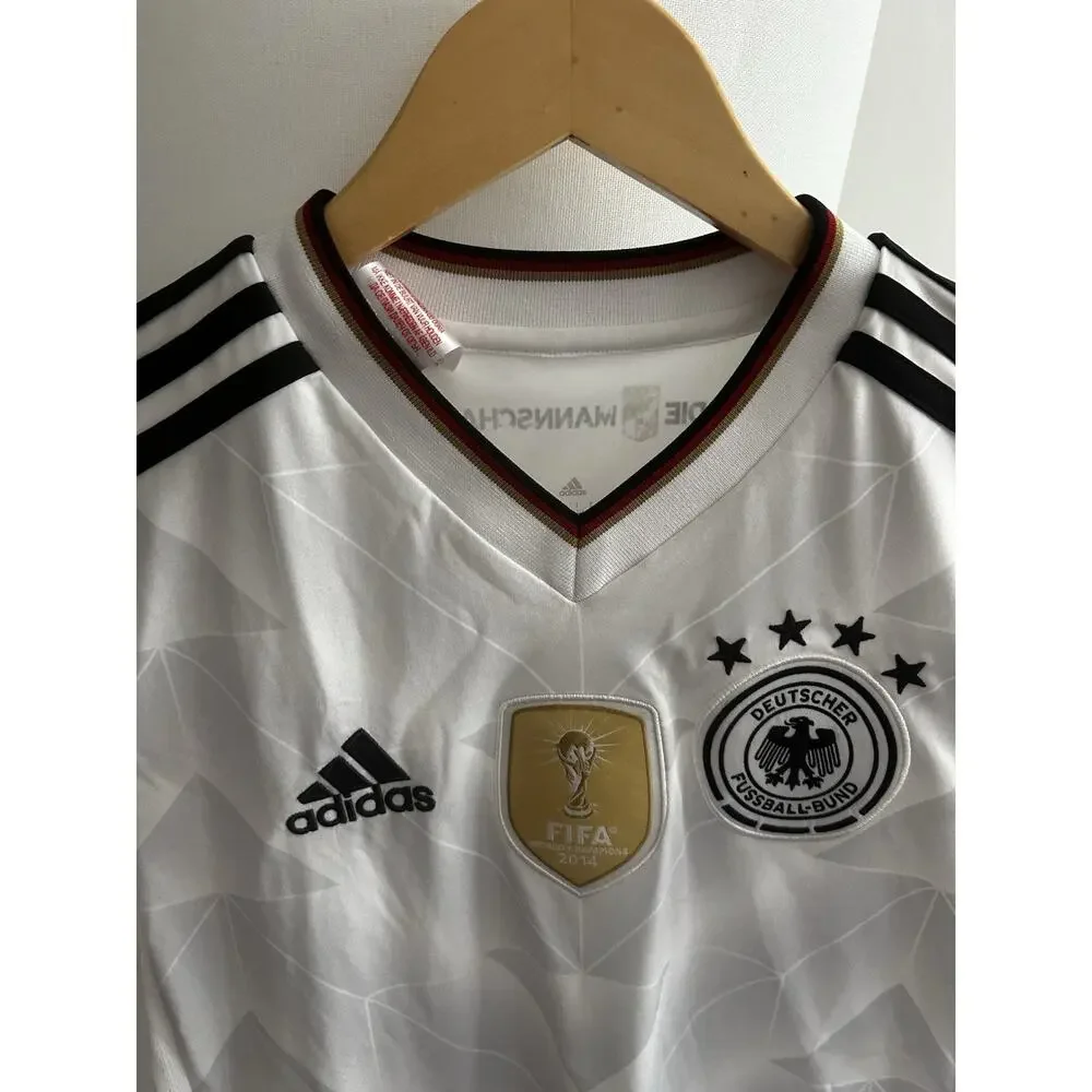 adidas Germany National Team Soccer Jersey Size L White/Black FIFA Champs 2014